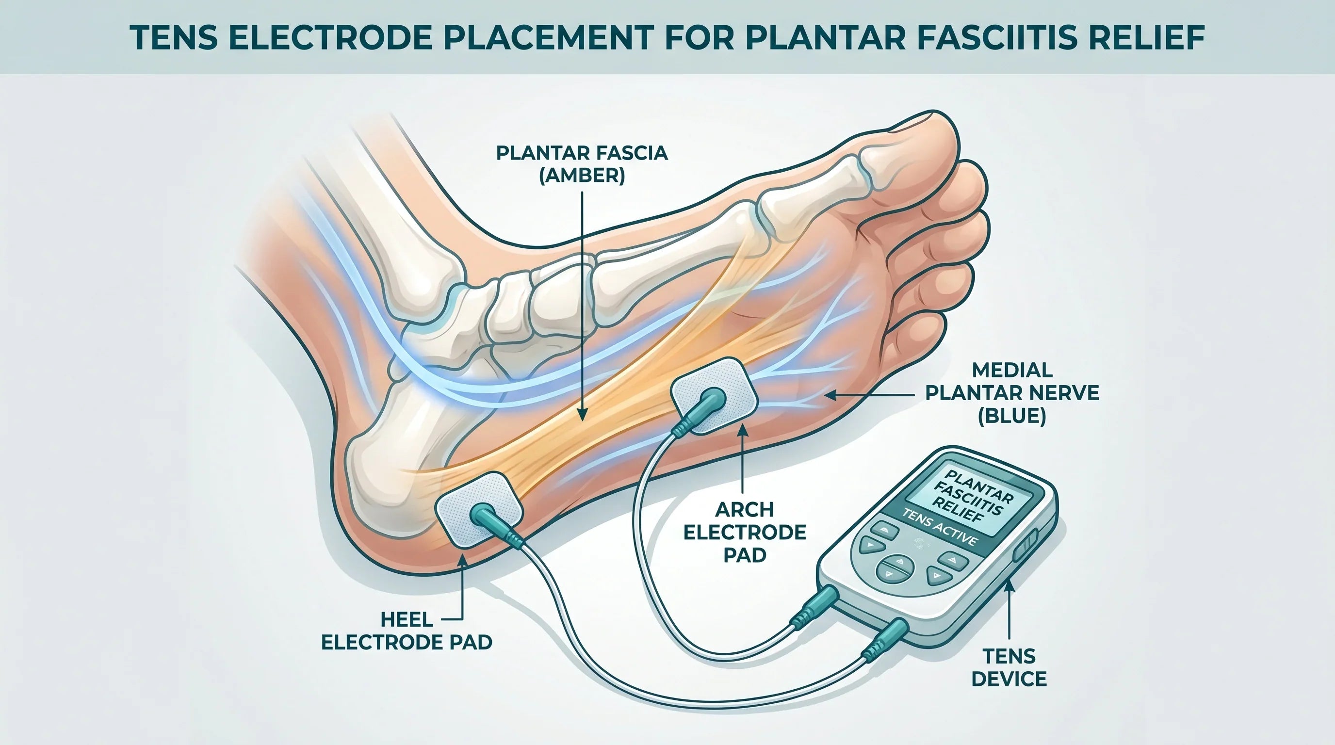 TENS Pad Placement for Foot Pain and Plantar Fasciitis Relief