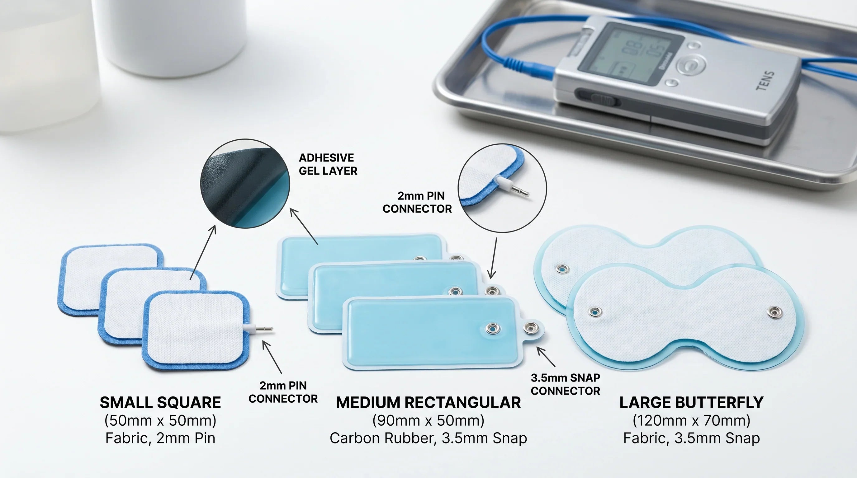 TENS Electrode Pad Buyer's Guide: Sizes, Materials, and Compatibility Explained
