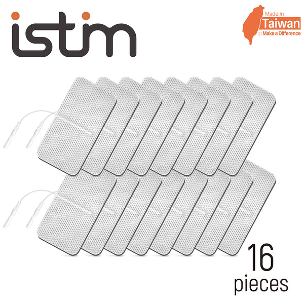 iStim Super Soft 2"x4" TENS/EMS Units Electrodes- 100% Japanese Gel (2"x4" - 16 Pieces) (MOQ 100 Packs)